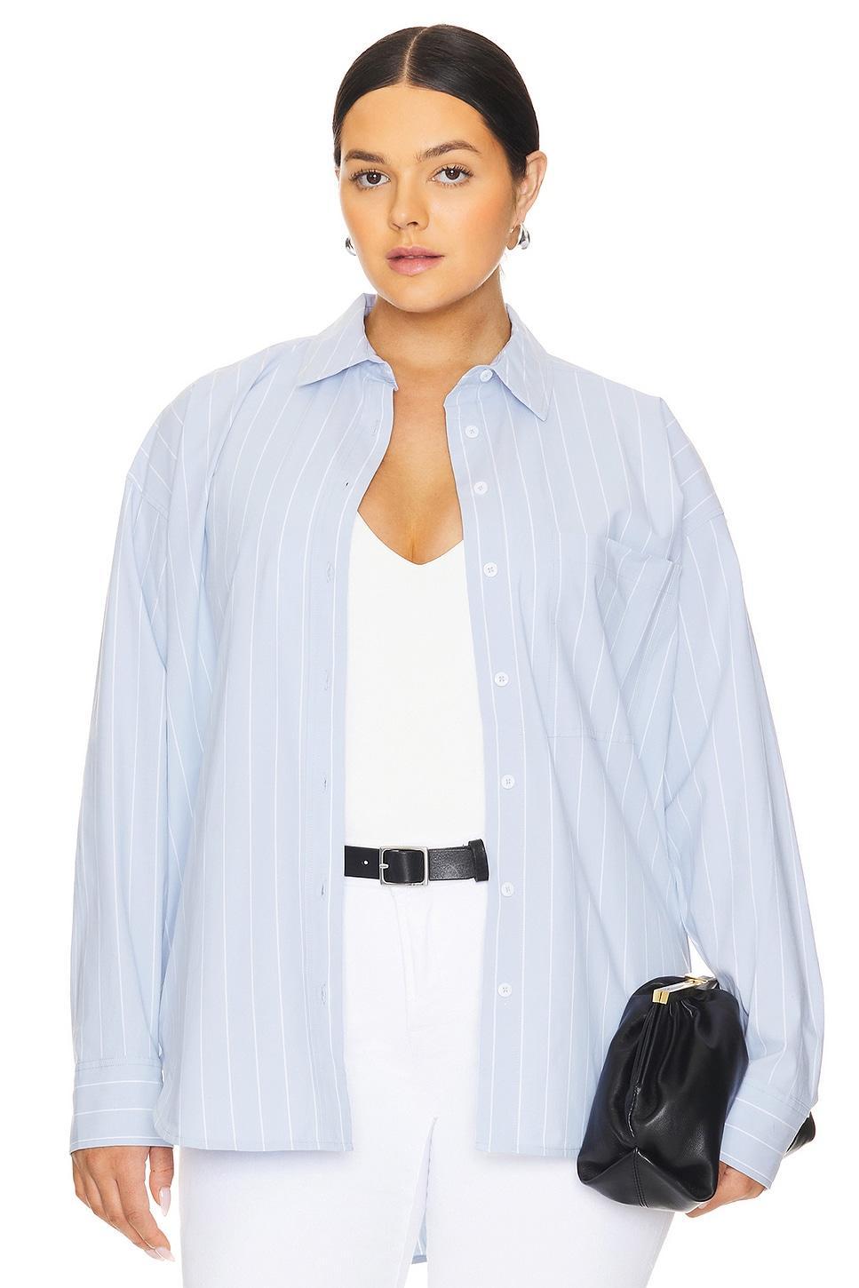 Oversized Stripe Shirt Good American Product Image