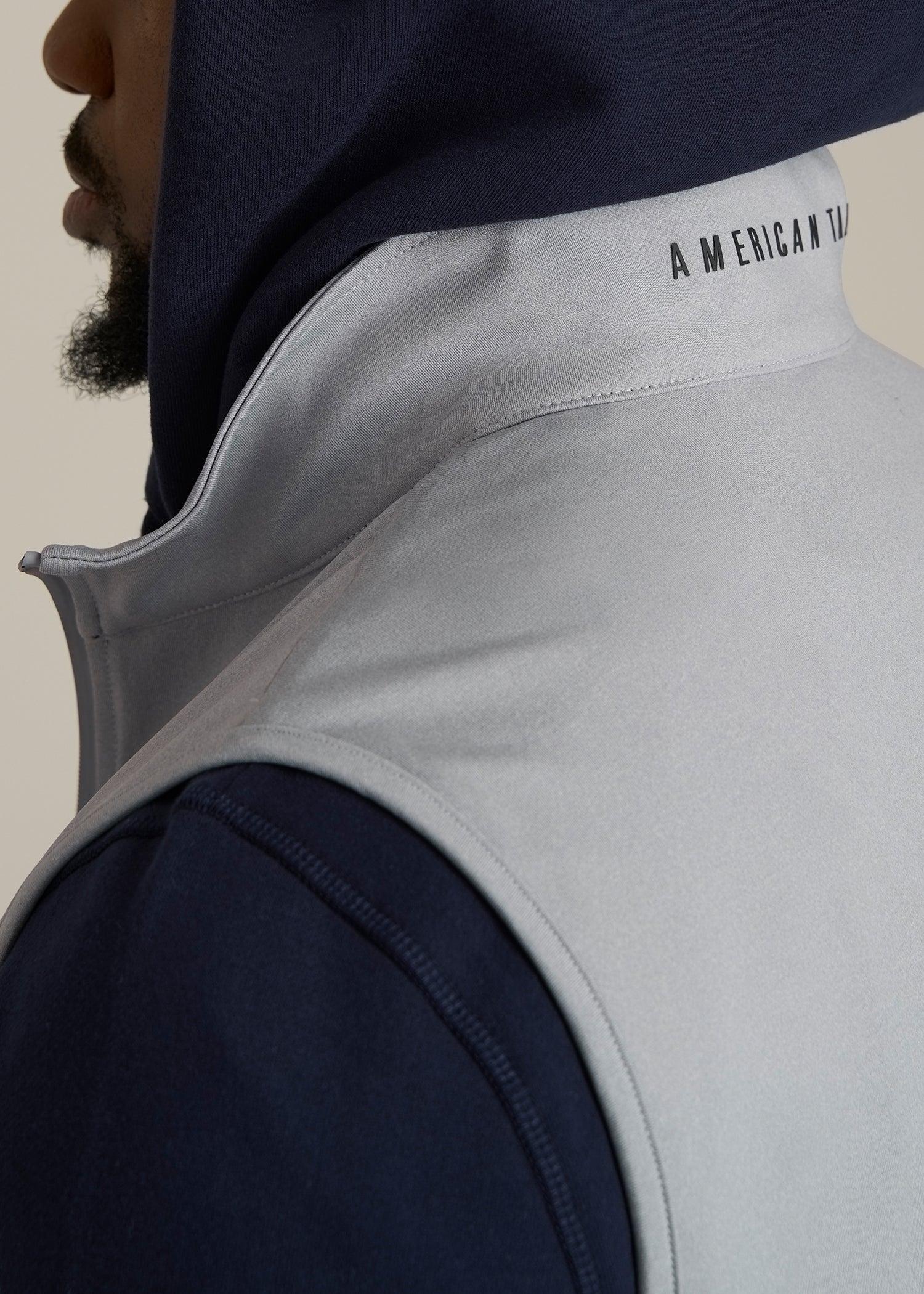 Performance Vest for Tall Men in Light Grey Mix Product Image