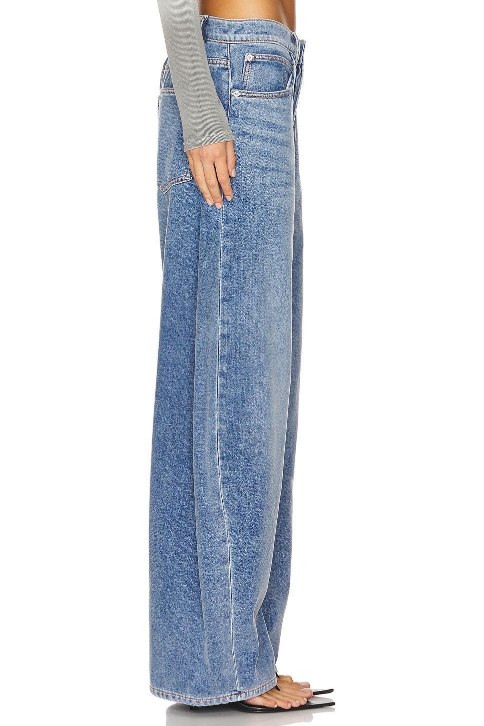 Oversized Rounded Low Rise Jean Brushed Denim Product Image