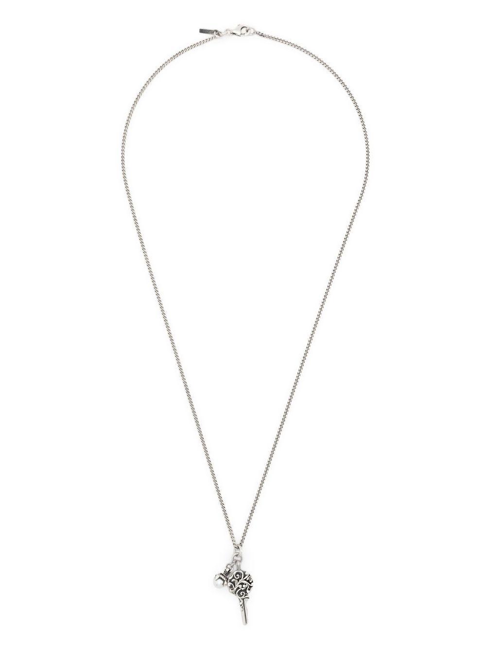 Arabesque Key and Pearl-pendant necklace Product Image