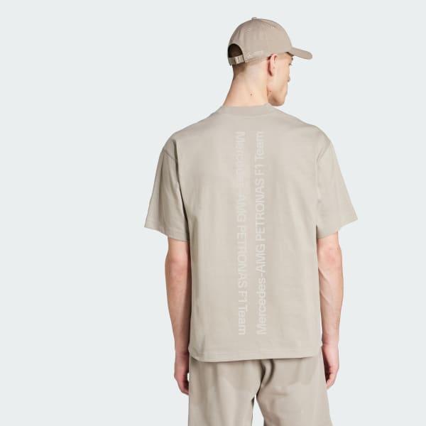 adidas Mercedes - AMG Petronas Formula One Team Premium Sweat Tee Putty Beige M Mens Product Image