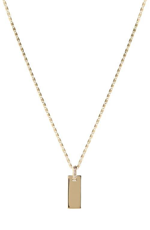 Flawless Tag Link Pendant Necklace with Diamond Jump Ring Product Image
