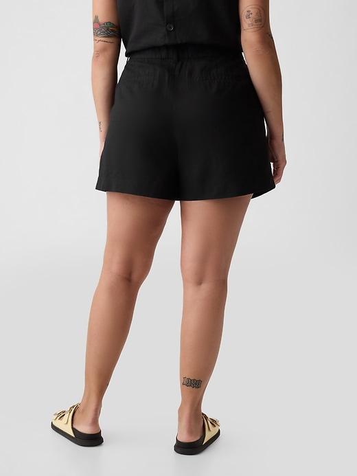 365 High Rise Linen-Blend Shorts Product Image