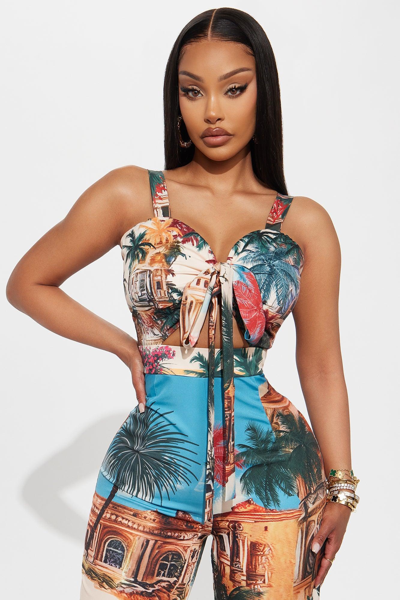 Cabana Breeze Wide Leg Jumpsuit - Multi Color Product Image