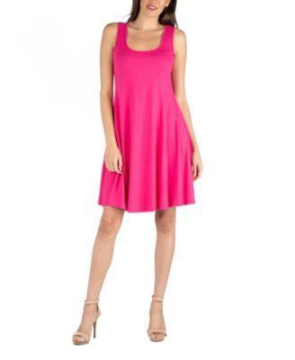 24seven Comfort Apparel Womens Sleeveless A-Line Fit and Flare Skater Dress Product Image