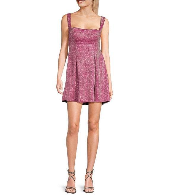 City Vibe Sleeveless Square Neck Bow Back Dress Product Image