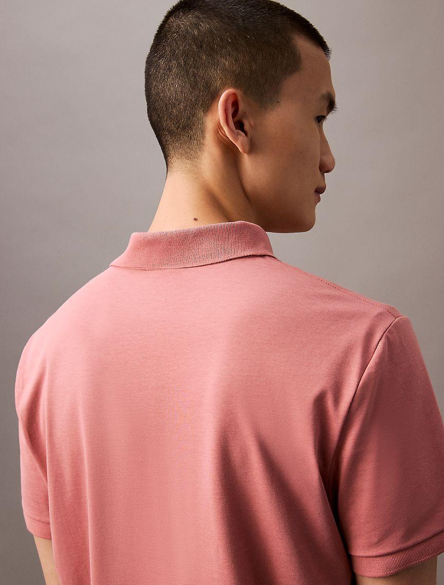 Smooth Cotton Monogram Logo Polo Shirt Product Image
