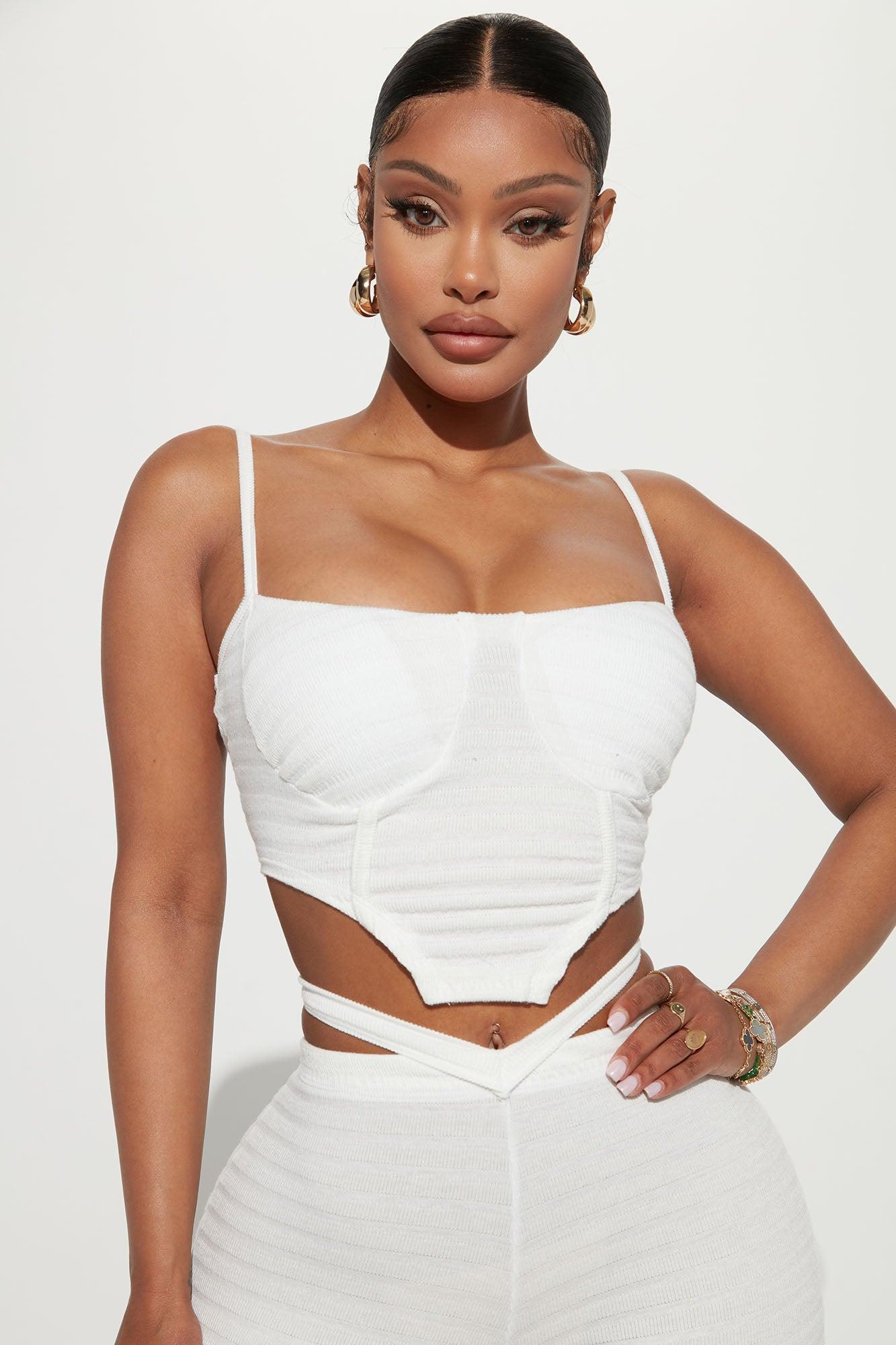 Happier Than Ever Pant Set - White Product Image