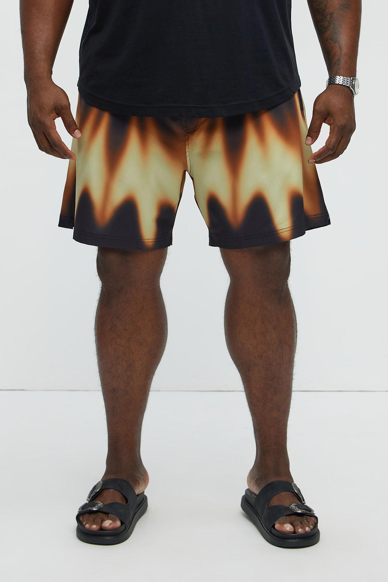 Echo Wave Swim Classic Trunk - Brown/combo Product Image