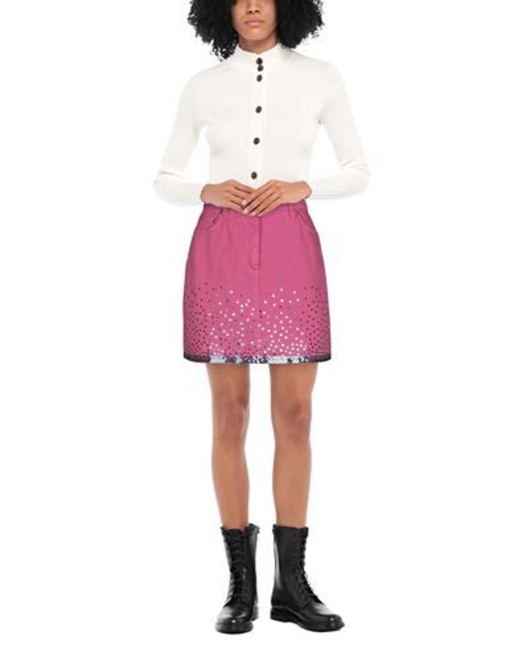 ALBERTA FERRETTI Denim Skirts In Purple Product Image