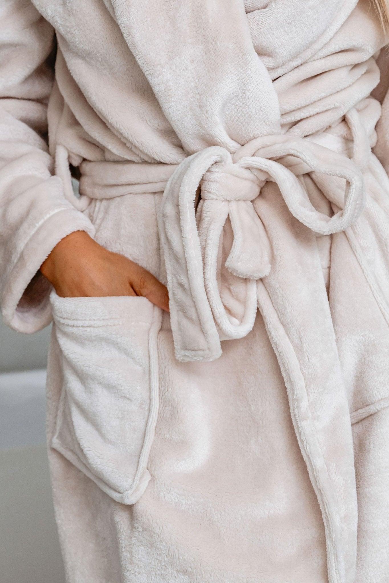 Cozy Soft Cream Robe - FINAL SALE Product Image