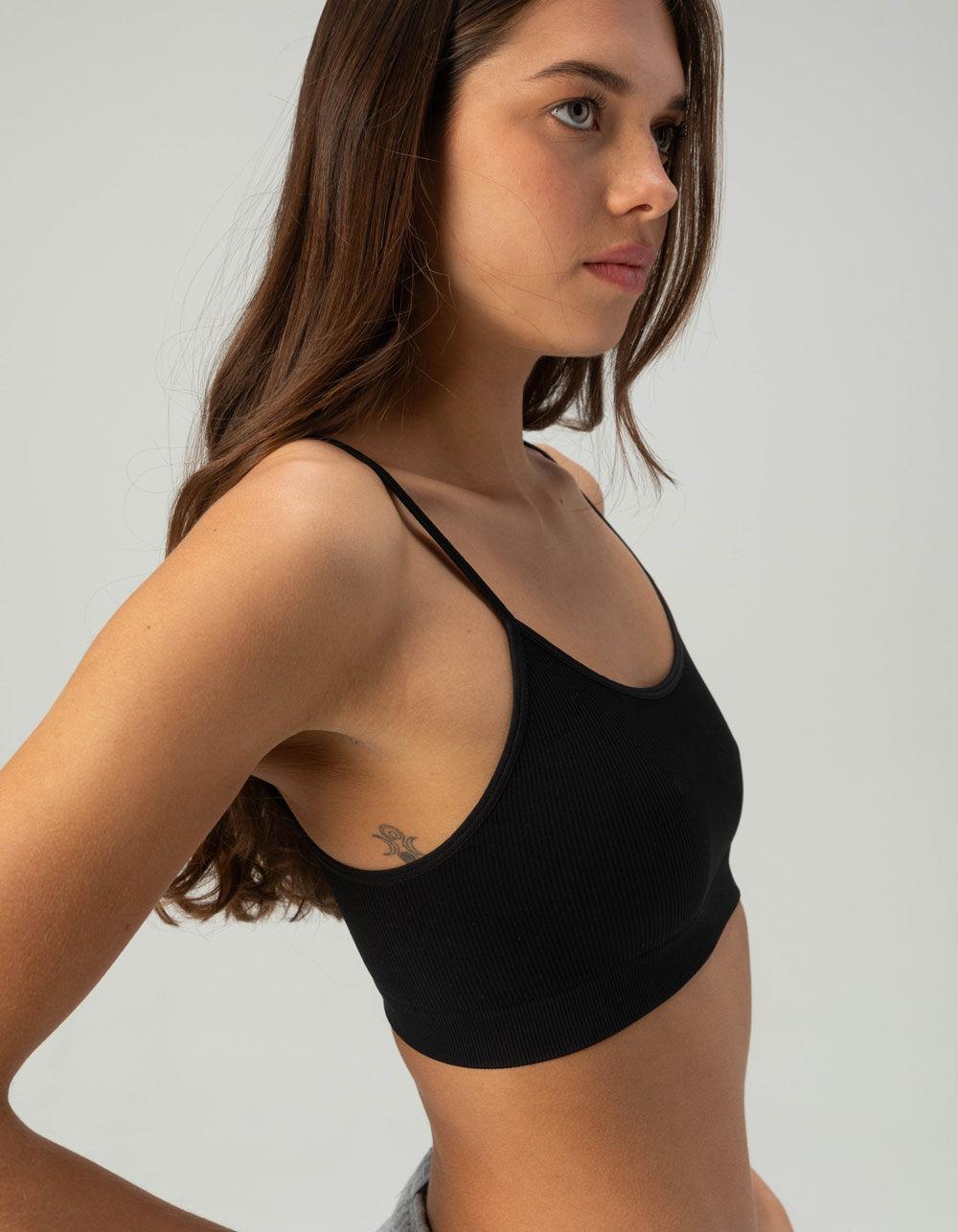FULL TILT Scoop Neck Womens Bralette - WHITE Product Image
