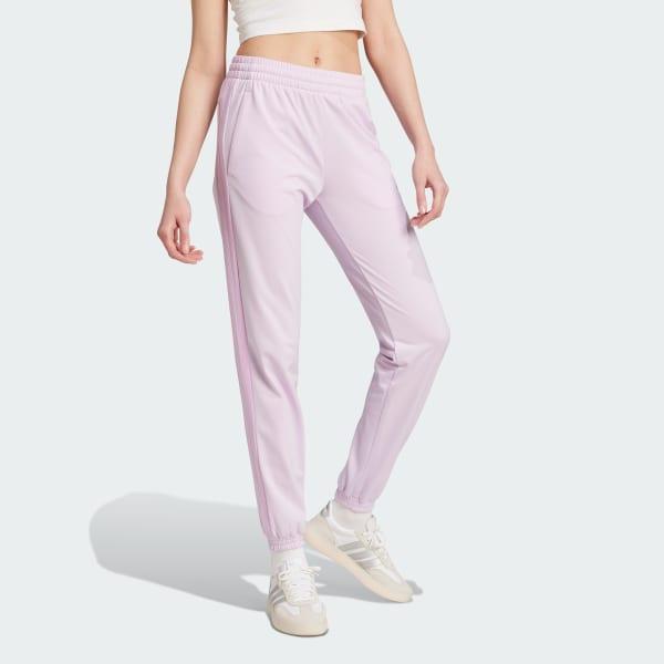 adidas Tricot 3-Stripes Track Pants Ice Lavender L Womens Product Image