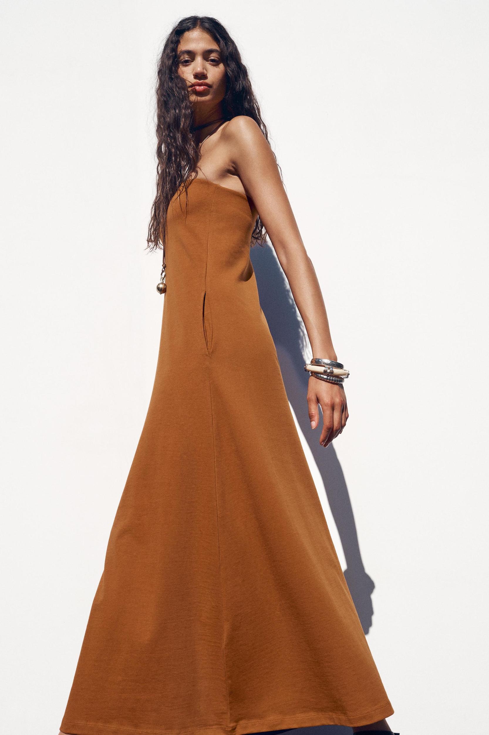 HEAVY COTTON STRAPLESS DRESS Product Image
