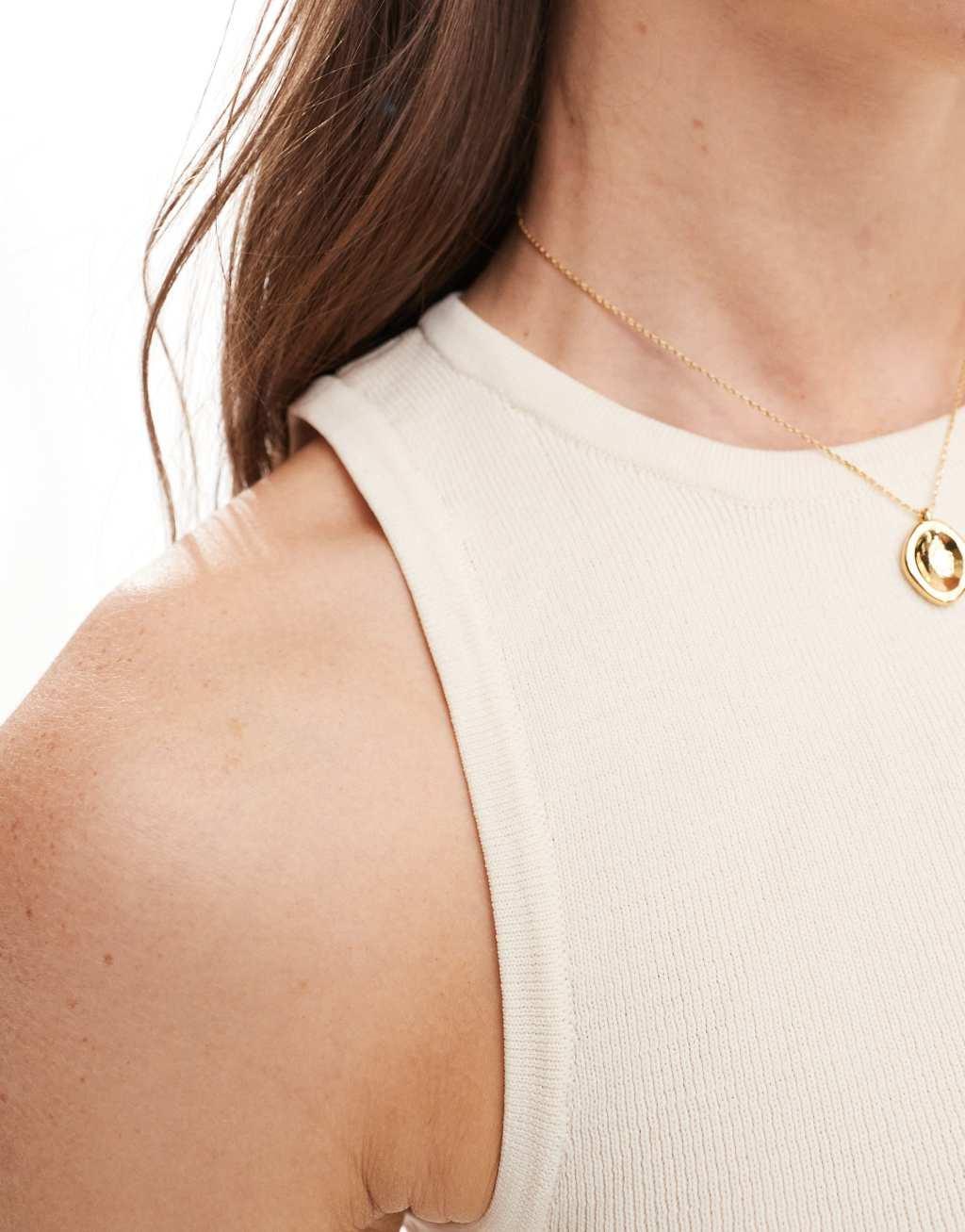 Vero Moda sleeveless tank top in cream Product Image