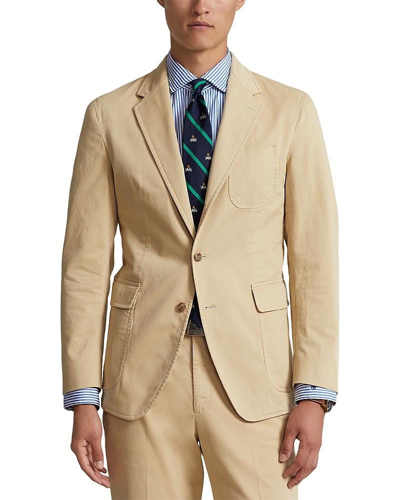 Mens Garment-Dyed Cotton Two-Button Suit Jacket Product Image