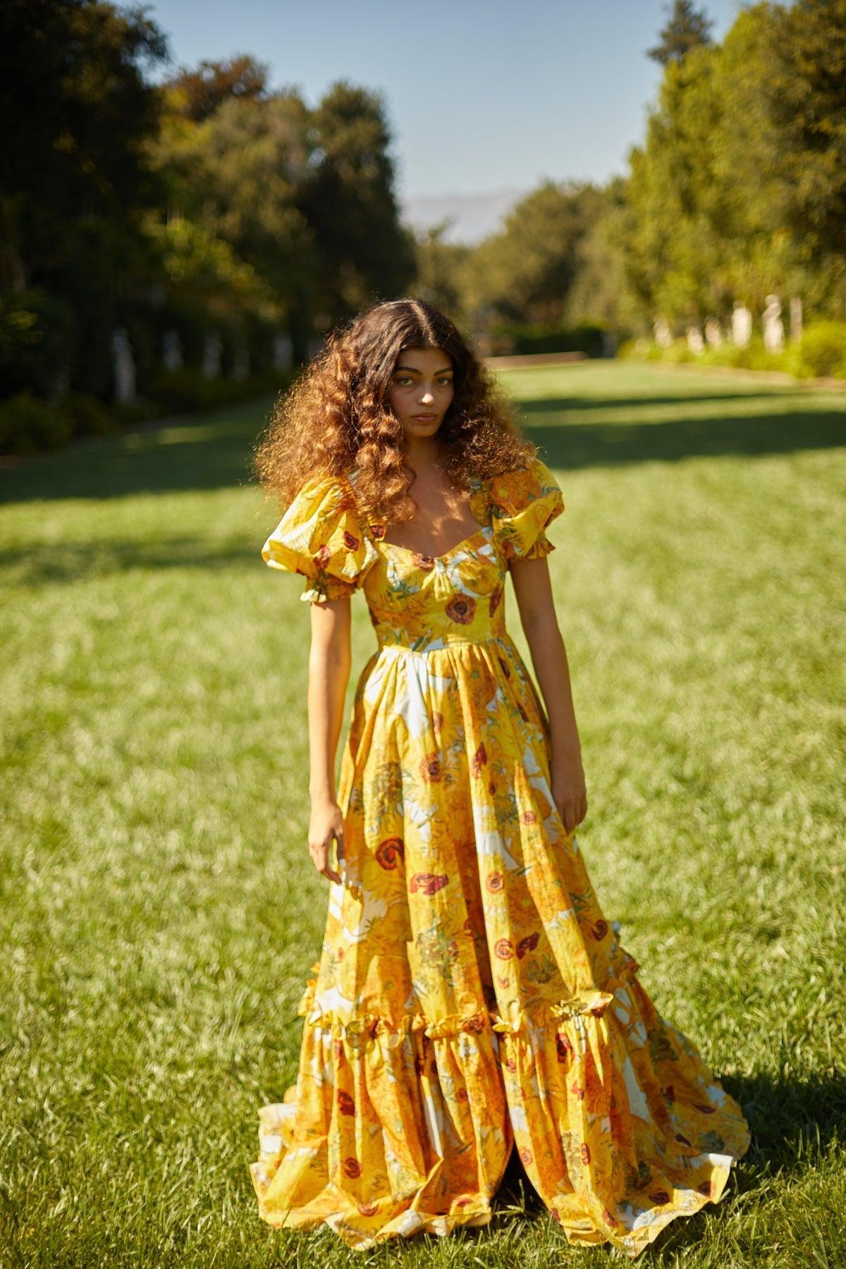 Sunflowers Cotton Ritz Gown Product Image