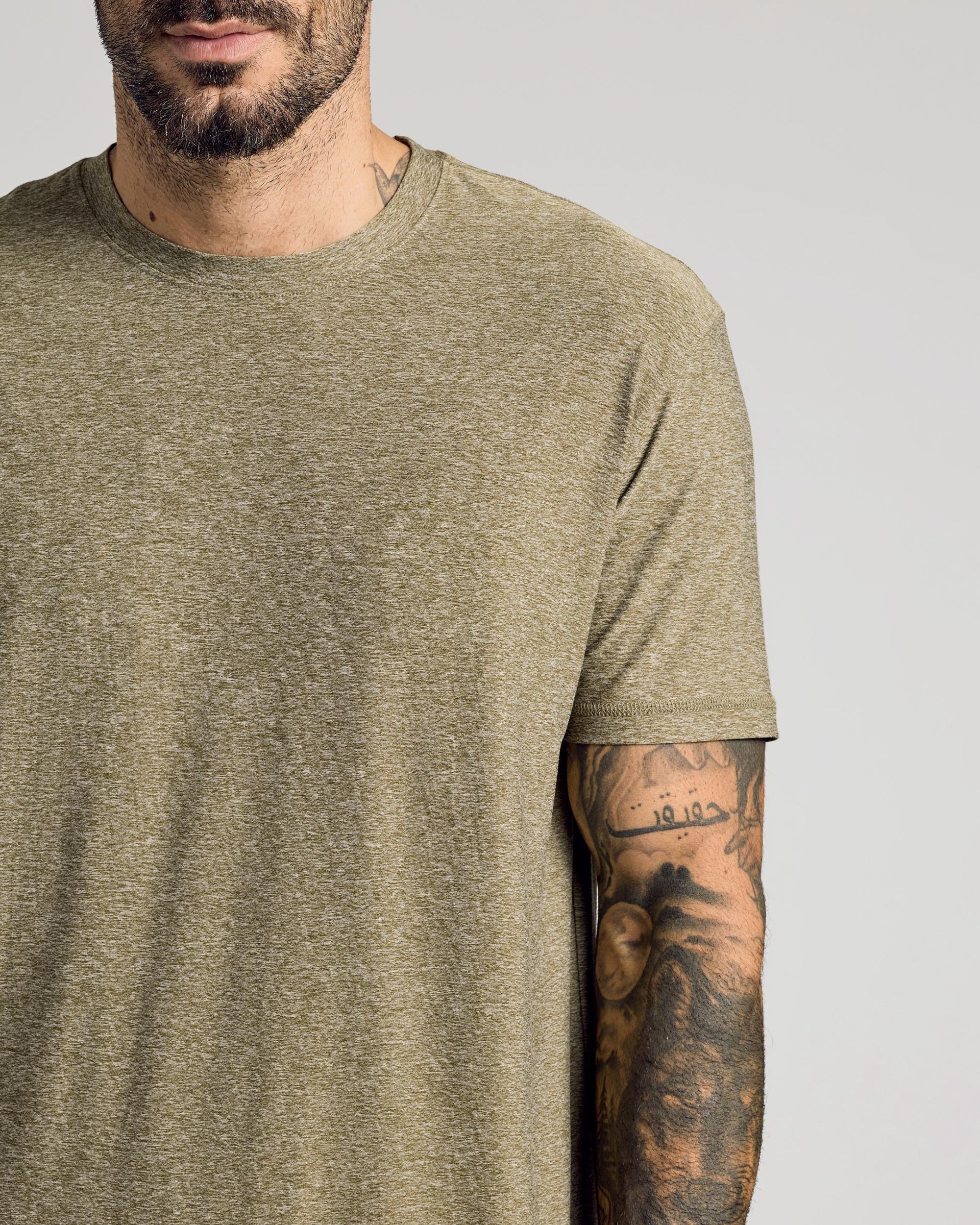 Heather Military Green Active Crew Neck Tee Product Image