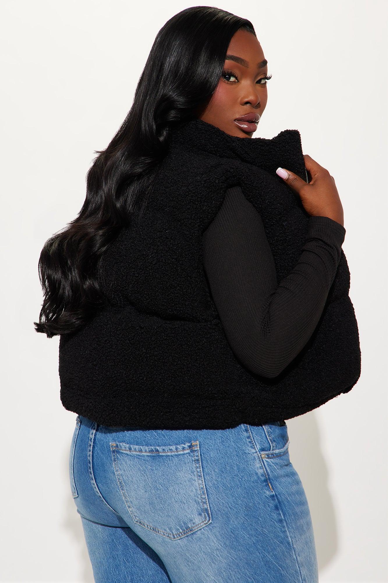 Conquering Mountains Sherpa Vest - Black Product Image