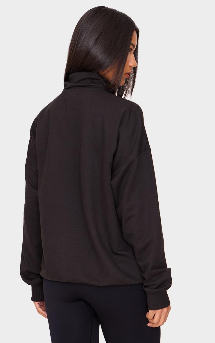 Black Quarter Zip Pilates Oversized Sweatshirt Product Image
