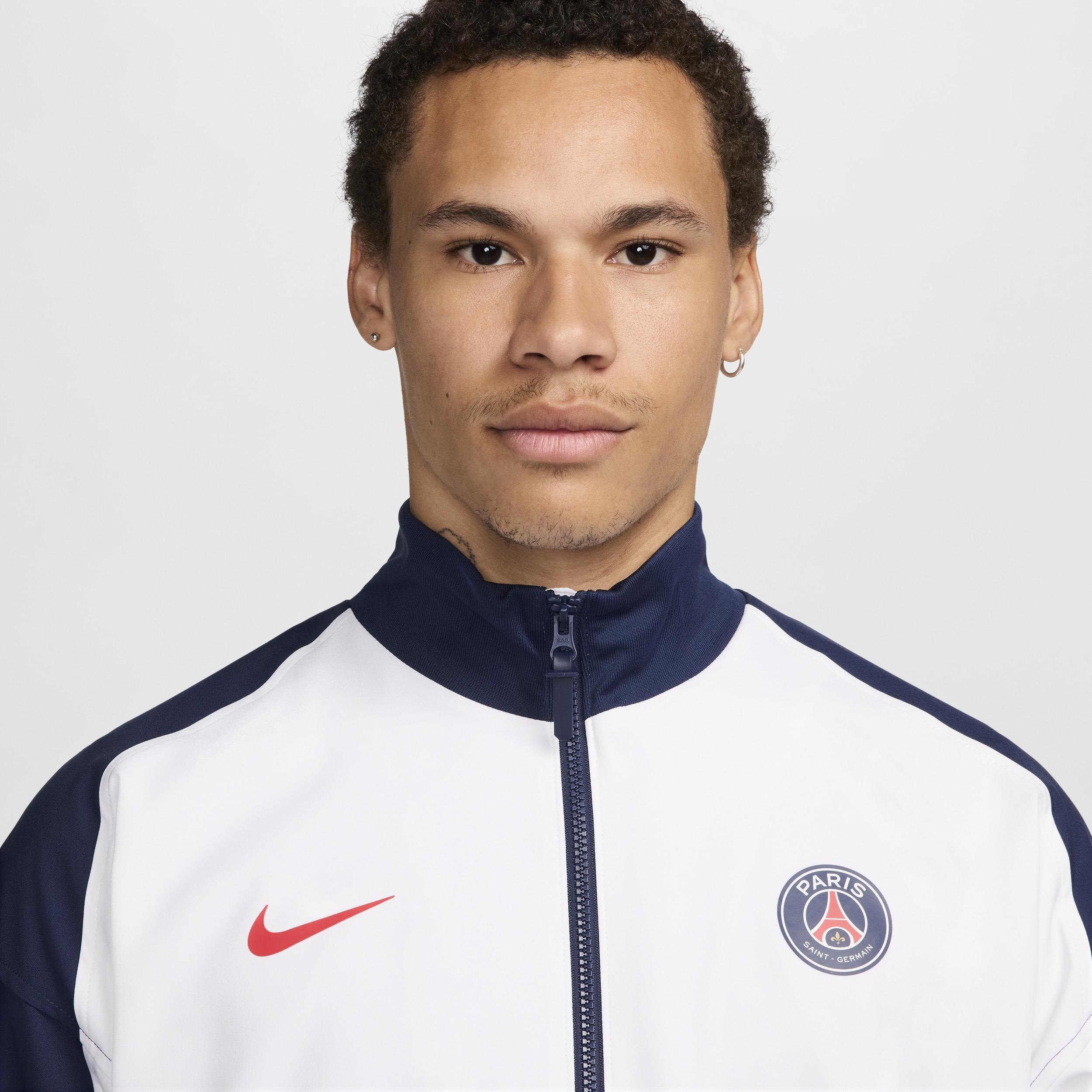 Men's Nike White Paris Saint-Germain 2024/25 Strike Anthem Full-Zip Jacket, Size: Small, Psg White Product Image