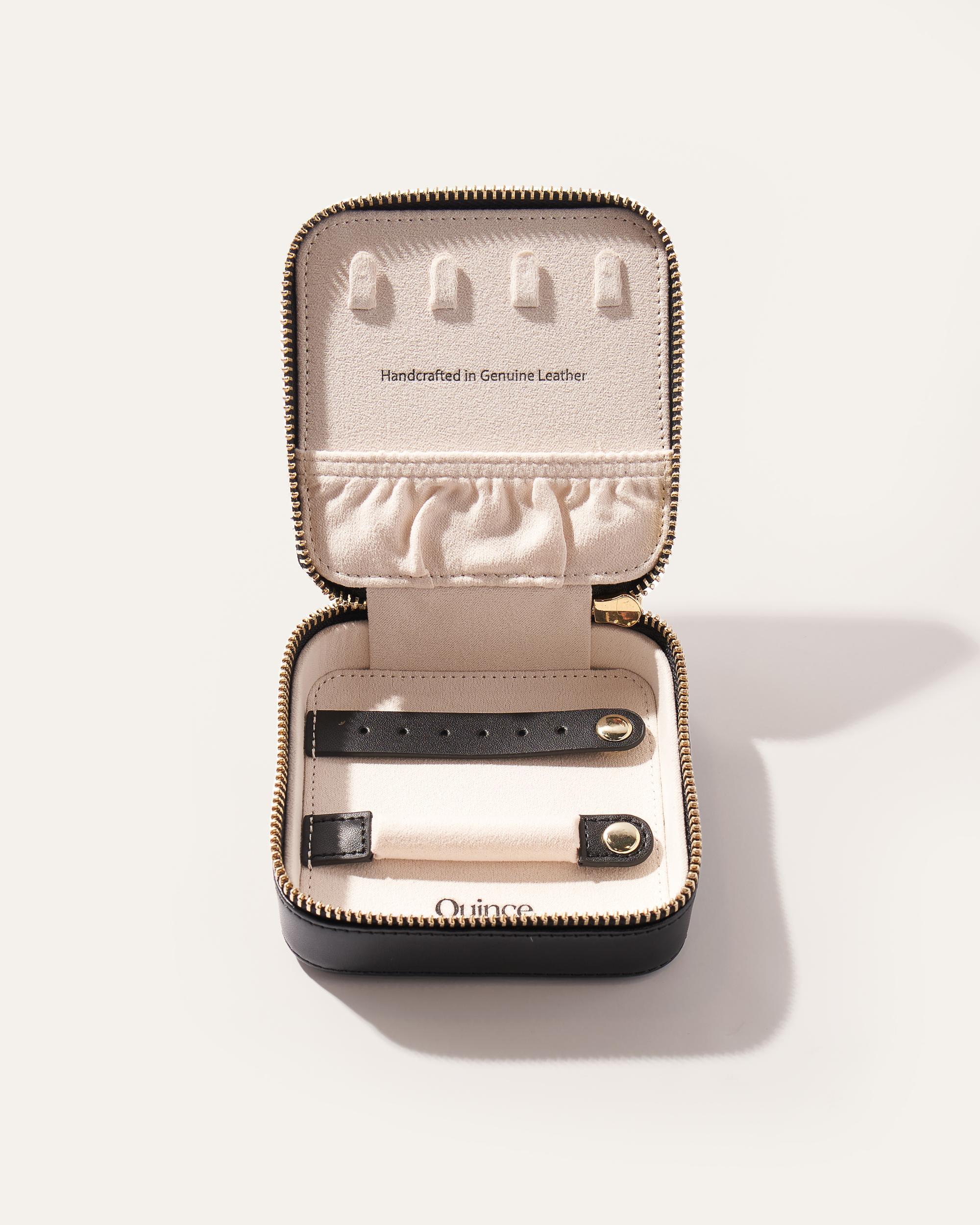 Quince | Women's Leather Jewelry Travel Case Product Image
