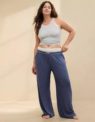 Aerie Off-Duty Cozy Knit Ribbed Trouser PJ Product Image
