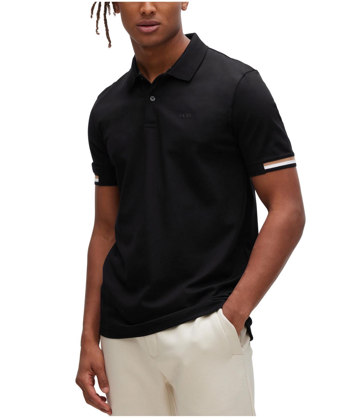Mens Roma Printed Detail Polo Shirt Product Image