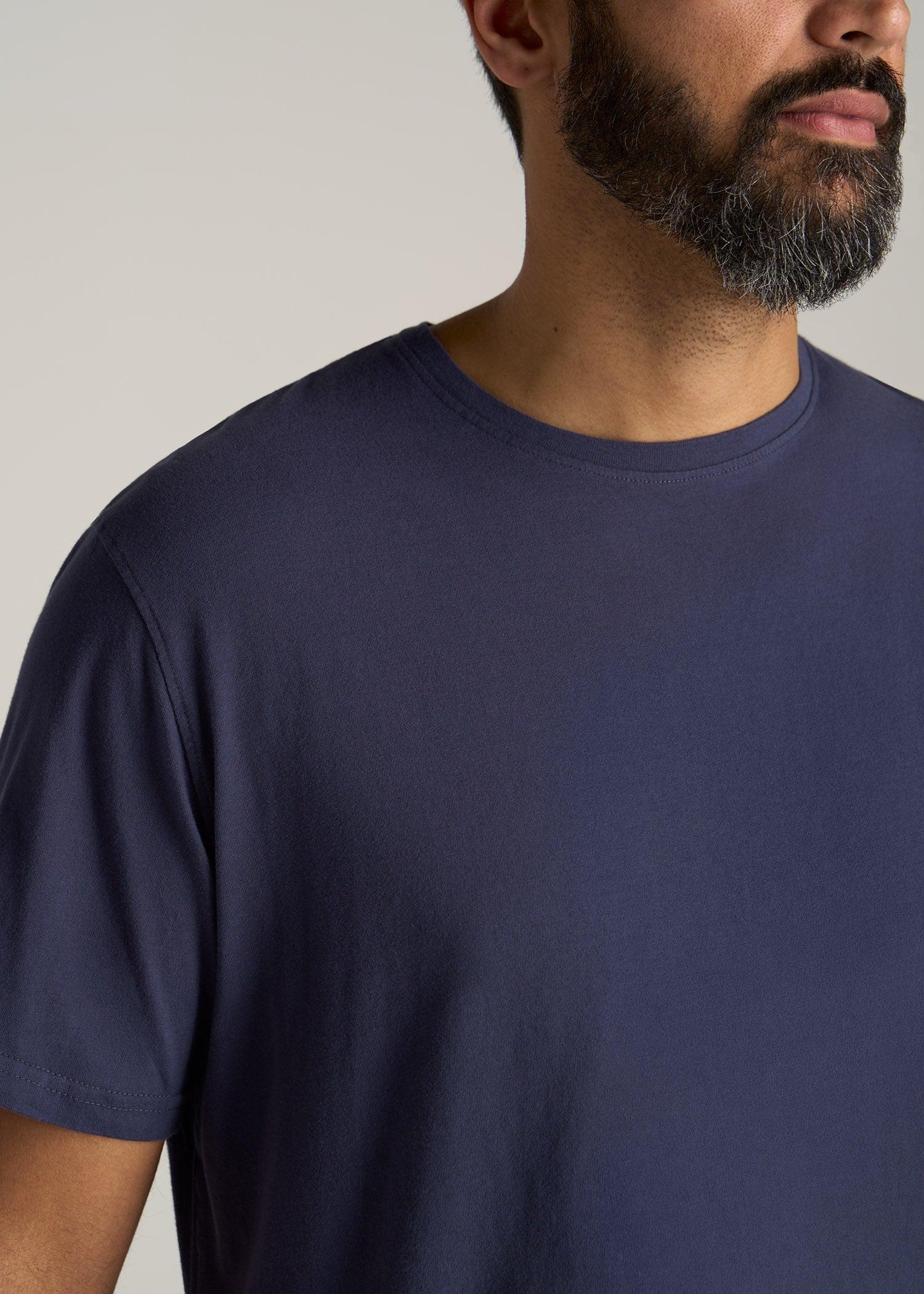LJ&S Men's Tall REGULAR-FIT Crew Neck Tee in Weathered Navy Product Image