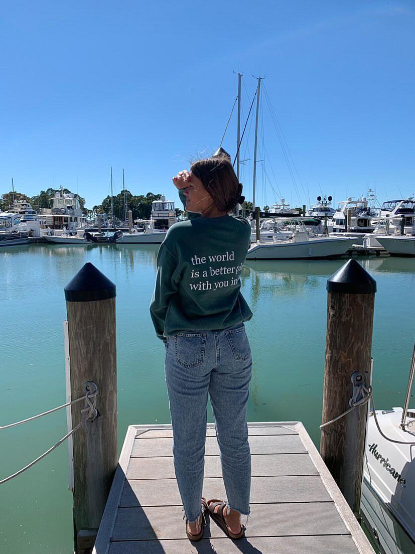 The World Is A Better Place With You Sweatshirt Girls Product Image
