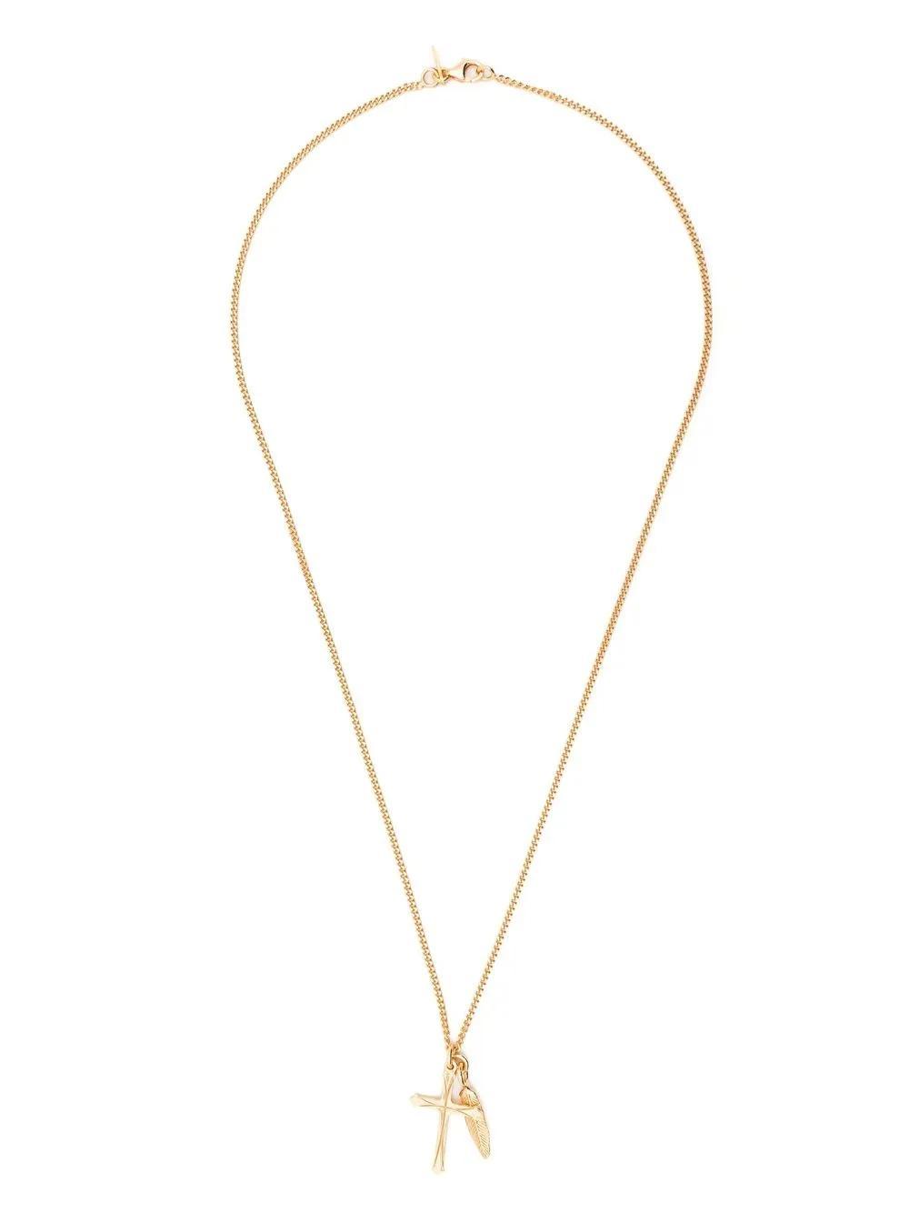 EMANUELE BICOCCHI Feather-pendant Necklace In Oro Product Image