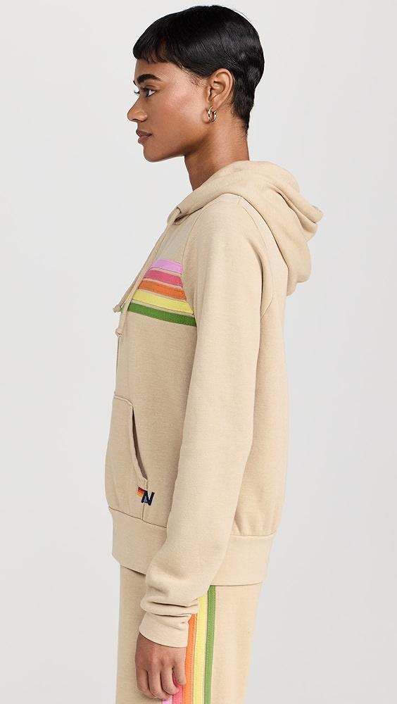 Aviator Nation 5 Stripe Zip Hoodie | Shopbop Product Image
