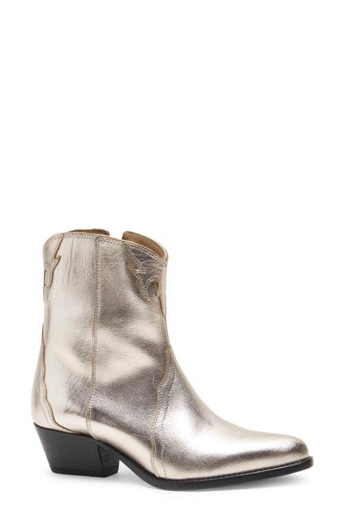 Free People New Frontier Leather Block Heel Western Booties Product Image