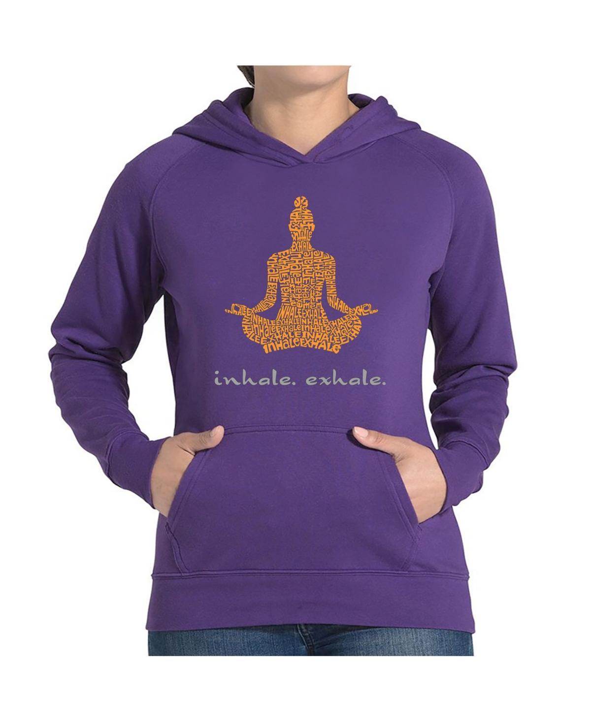 La Pop Art Womens Word Art Hooded Sweatshirt -Llama Product Image