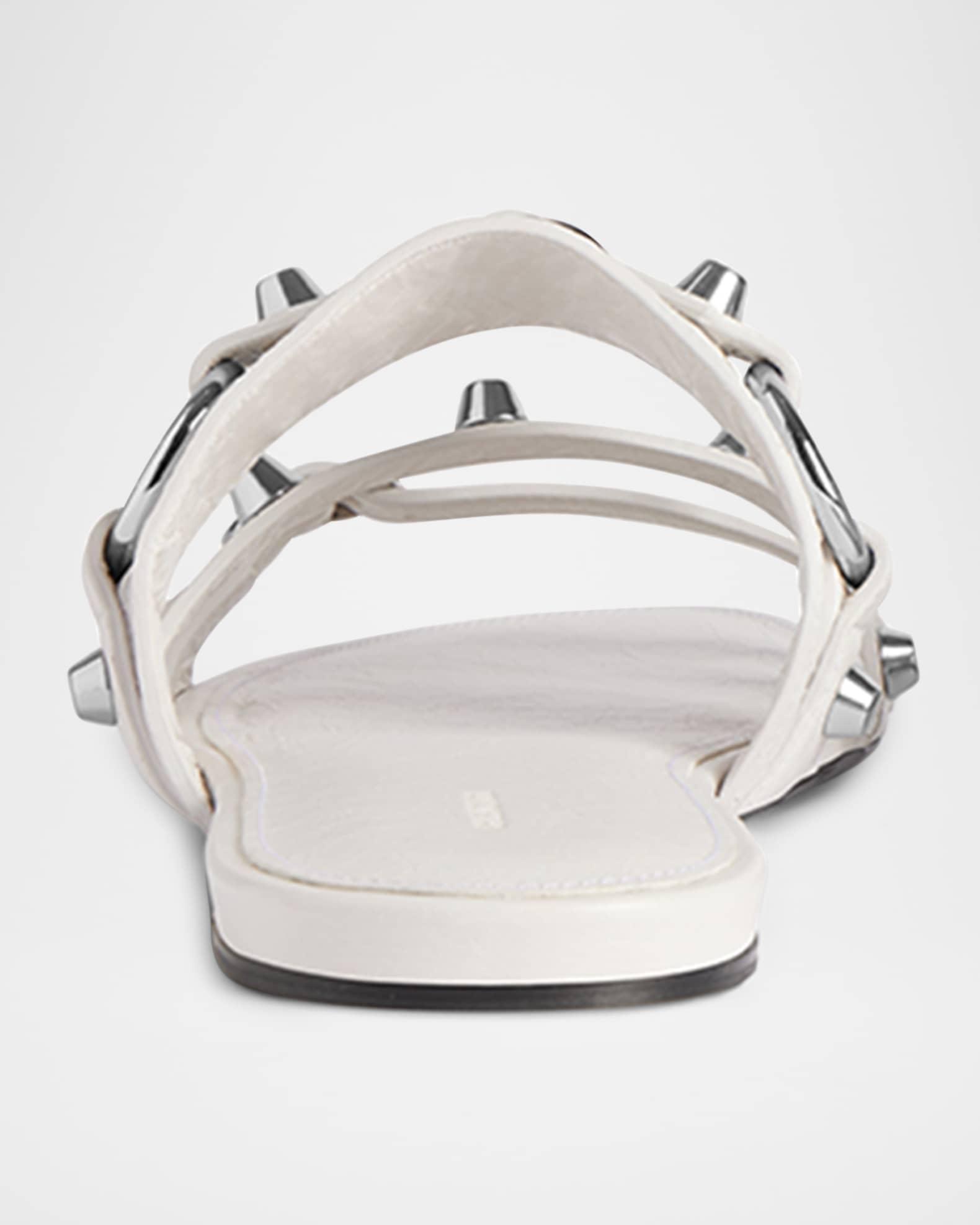 City Leather Triple-Band Slide Sandals Product Image