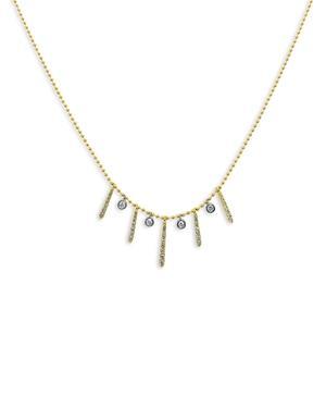MEIRA T Metro T 14k Yellow & White Gold Diamond Bar Necklace, 18 In Two Toned Yellow Gold Product Image