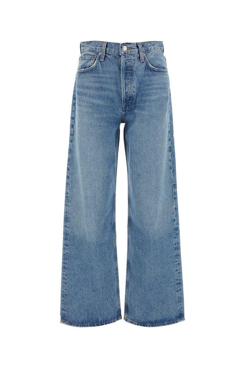 AGOLDE Low Slung Baggy Jeans In Blu Denim Chiaro Product Image