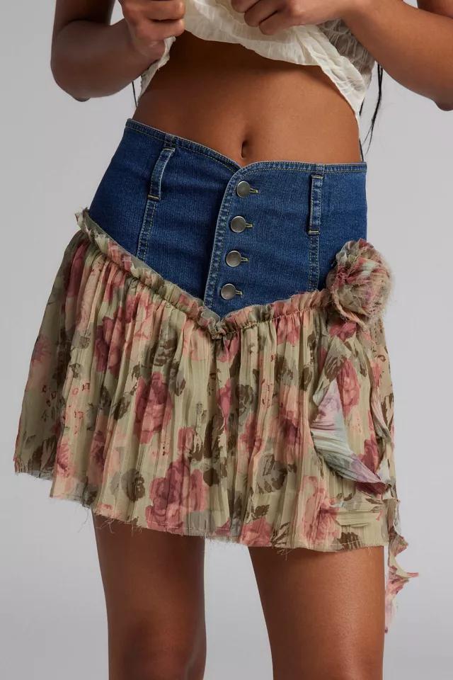 Kimchi Blue Annabeth Drop Waist Mini Skirt Womens at Urban Outfitters Product Image