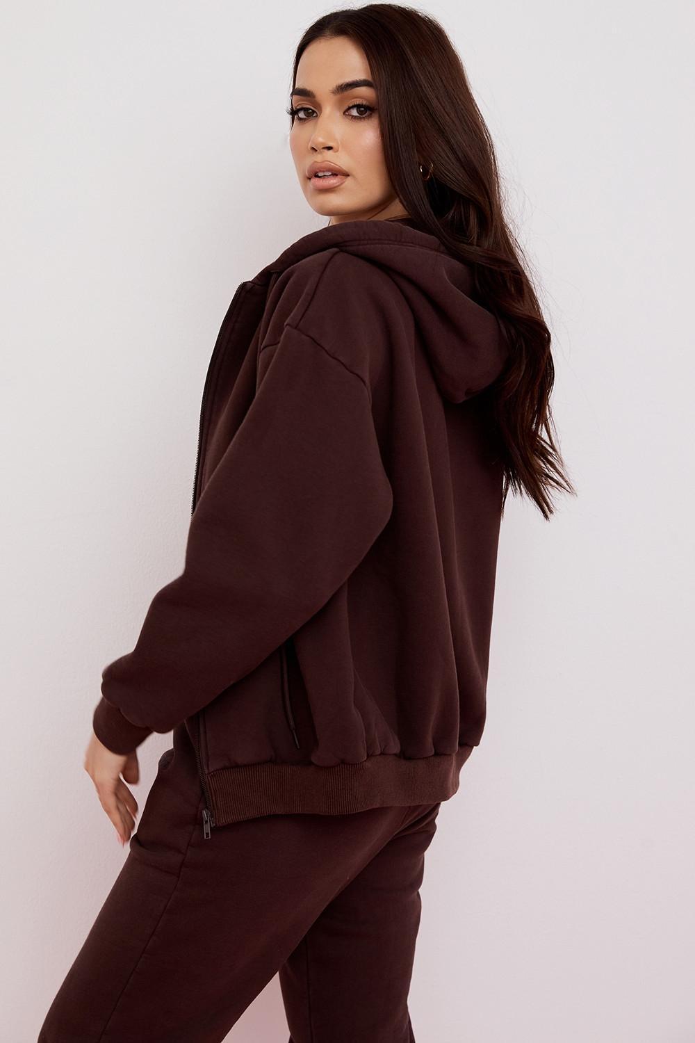 Storm  chocolate zip through hoodie Product Image
