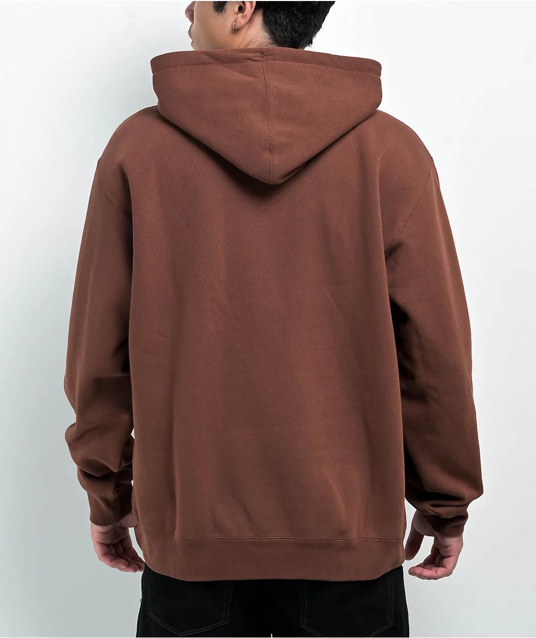 Obey Devil Embroidered Sepia Hoodie  Product Image