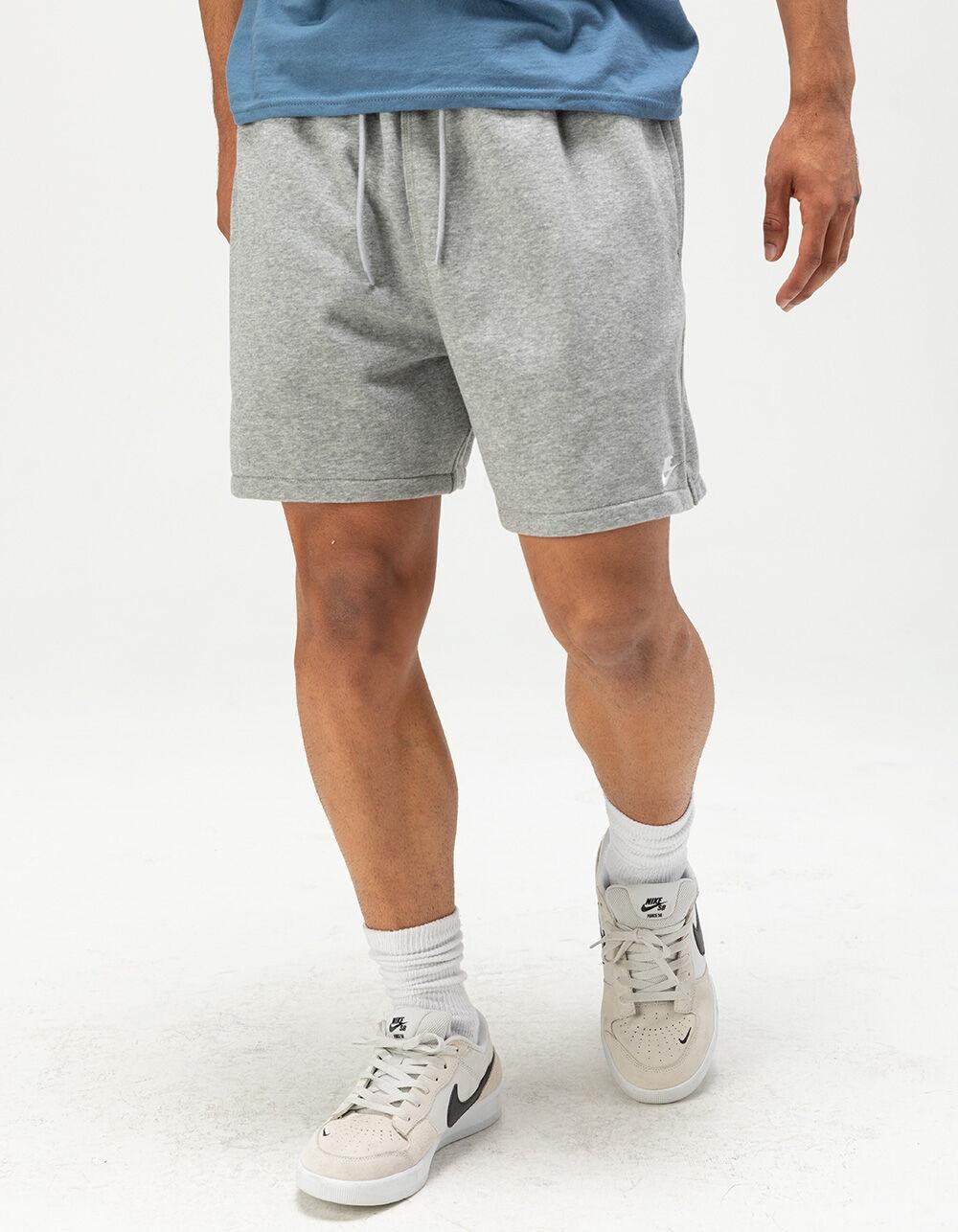 NIKE Club Flow Mens French Terry Shorts - HEATHER GRAY Product Image