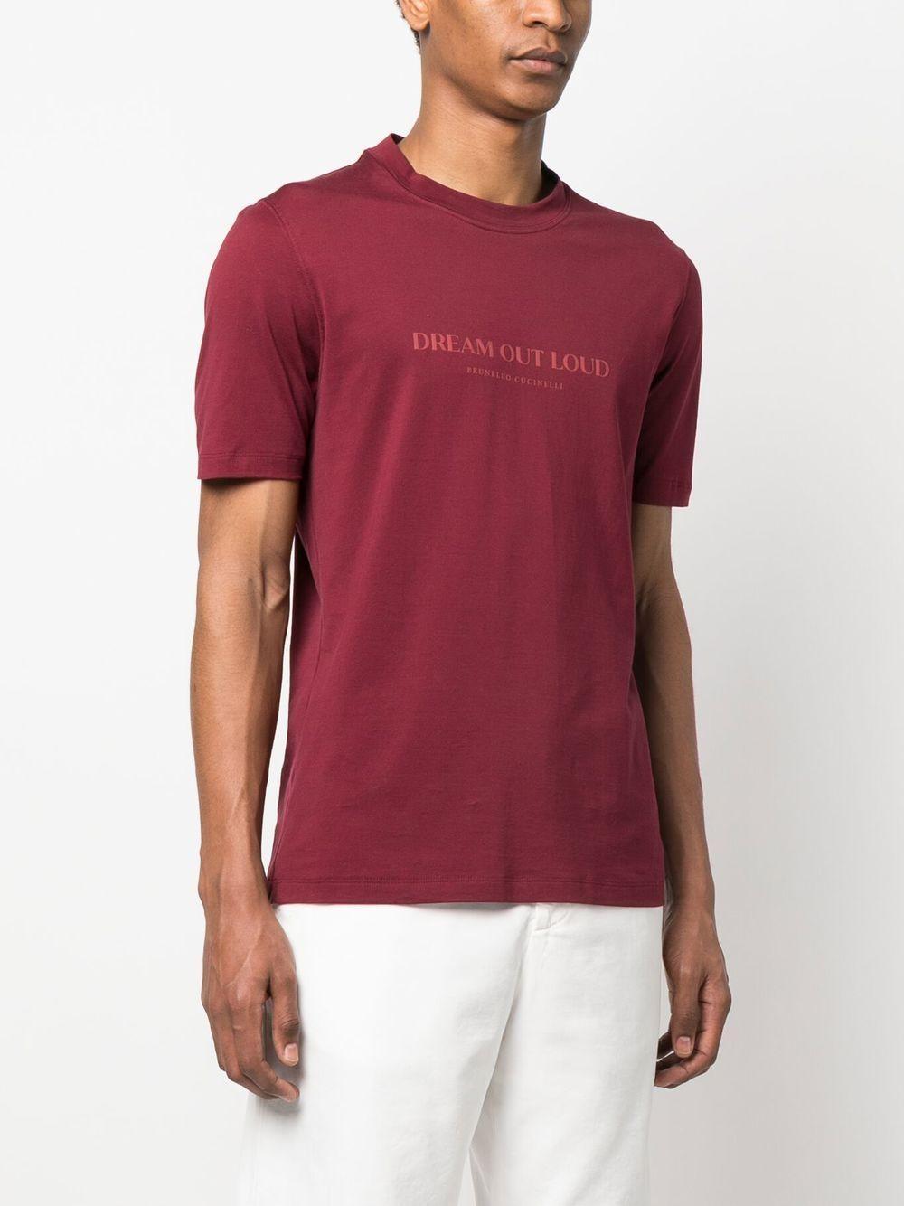 slogan-print cotton T-shirt Product Image