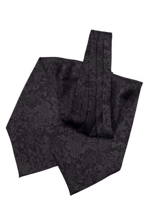 Elizabetta Portofino - Silk Ascot Cravat Tie for Men in Black at Nordstrom Product Image