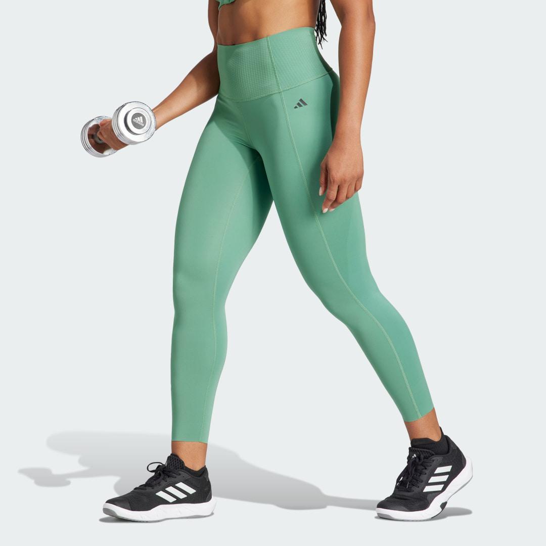 adidas Optime Power 7/8 Leggings Preloved Green S Womens Product Image