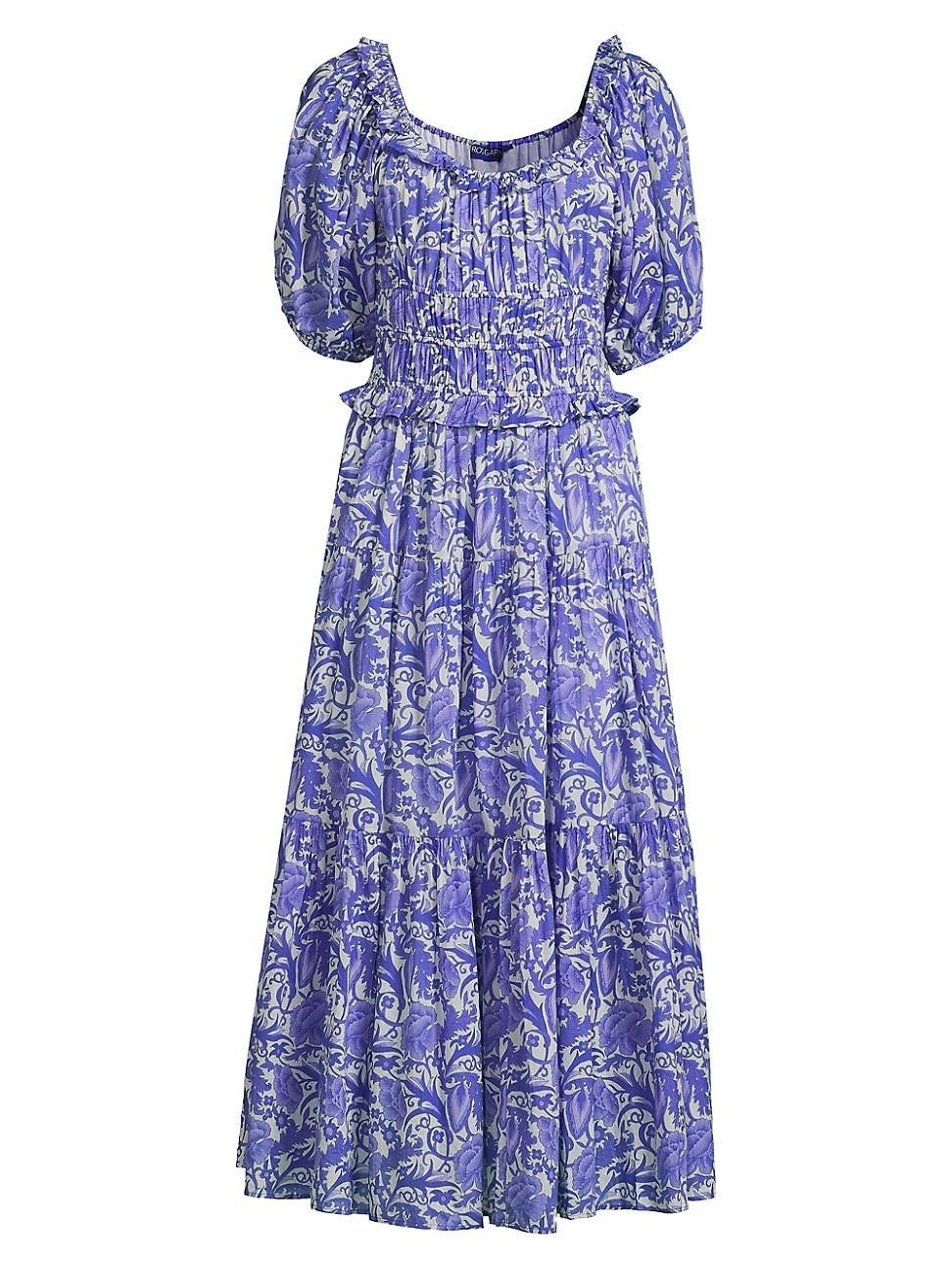 Womens Percy Floral Pleated Maxi Dress Product Image