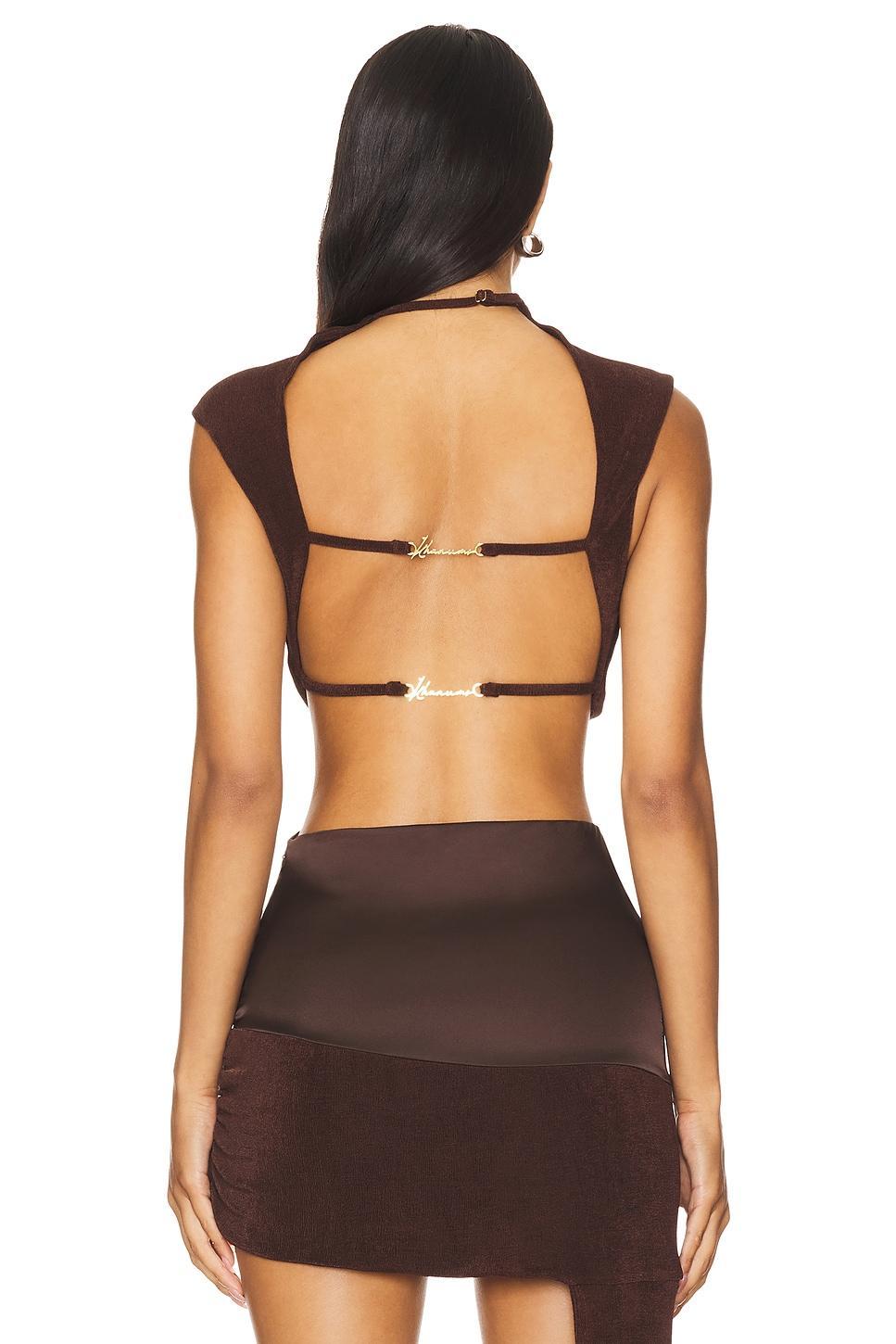 Backless Cropped Tee Khanums Product Image