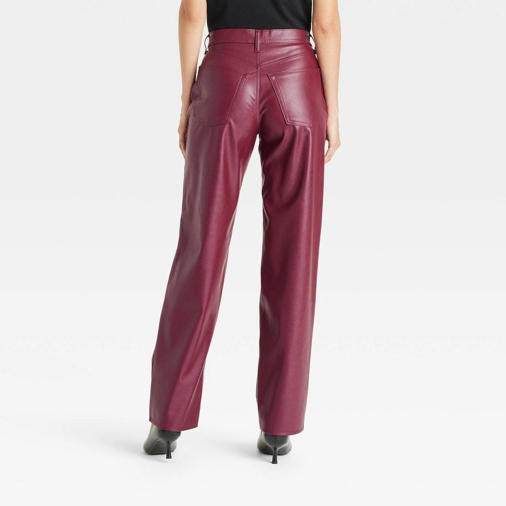 Womens Mid-Rise Faux Leather Baggy Jeans - Universal Thread Product Image