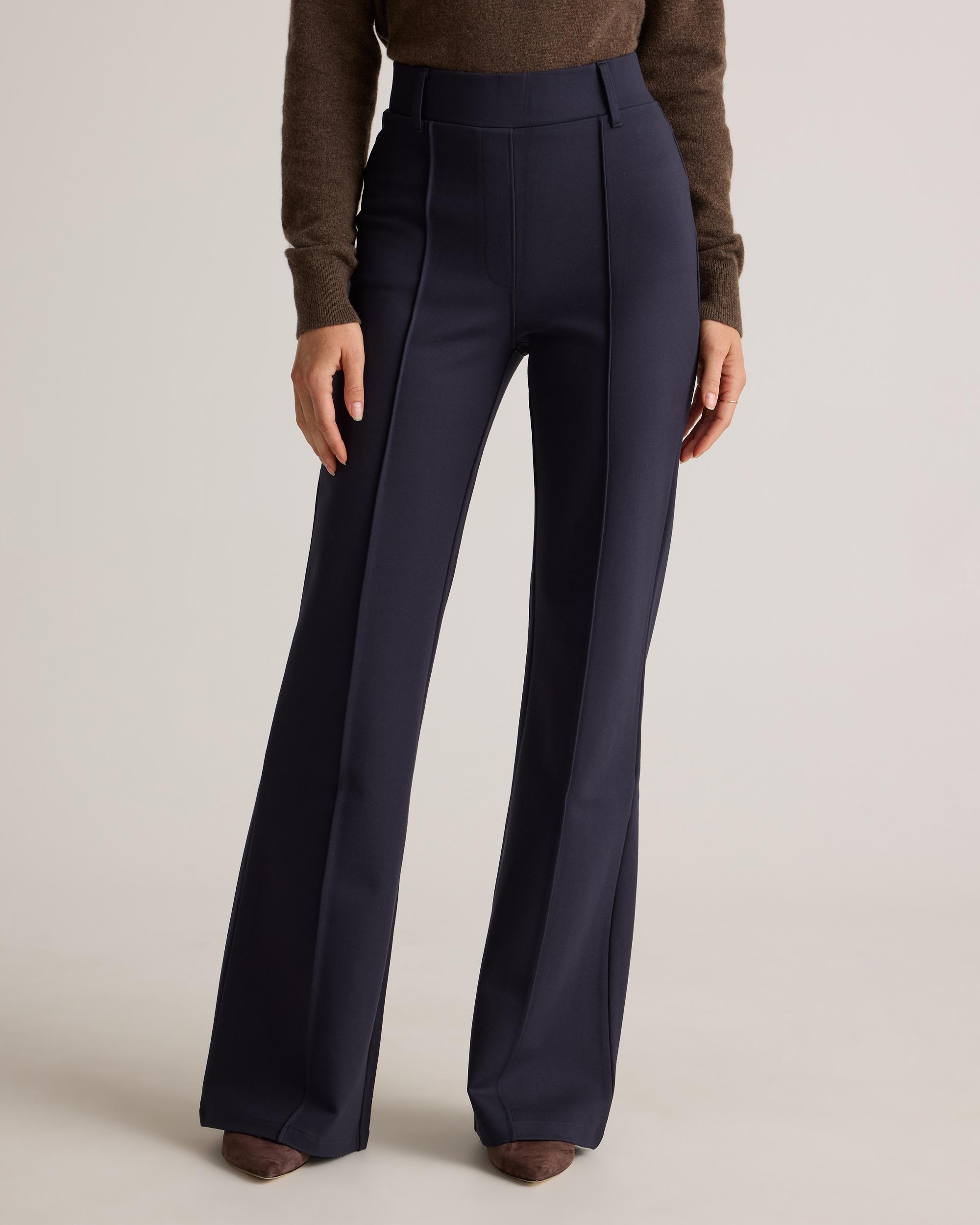 Quince | Women's Ultra-Stretch Ponte Flare Leg Pants Size XL, Rayon Product Image