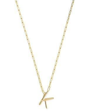 Zoe Lev 14K Yellow Gold Large Nail Initial Necklace, 18 Product Image