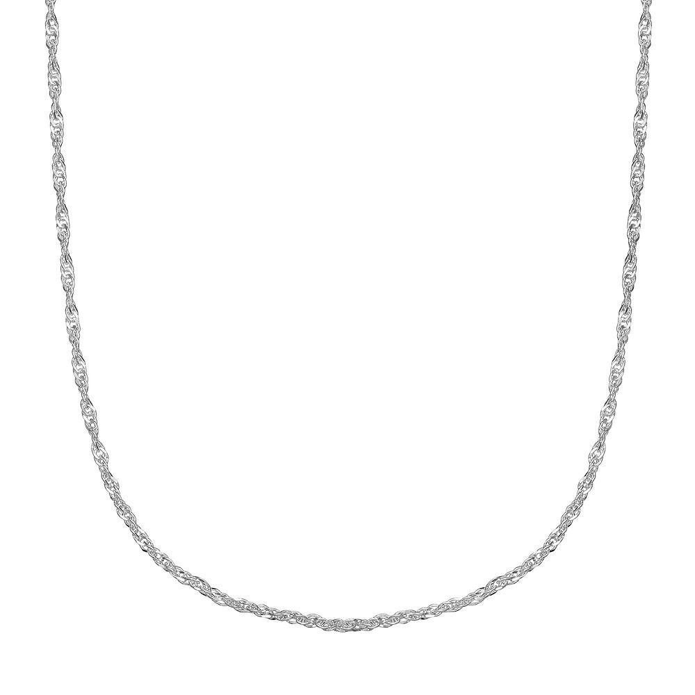 PRIMROSE Sterling Silver Singapore Chain Necklace, Women's, Size: 18", Silver Tone Product Image